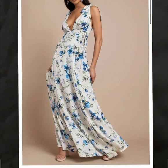 Beach Riot | Dresses | Beach Riot Bridesmaid Blue Floral Maxi Dress | Poshmark Beach Riot | Dresses | Beach Riot Bridesmaid Blue Floral Maxi Dress | Poshmark